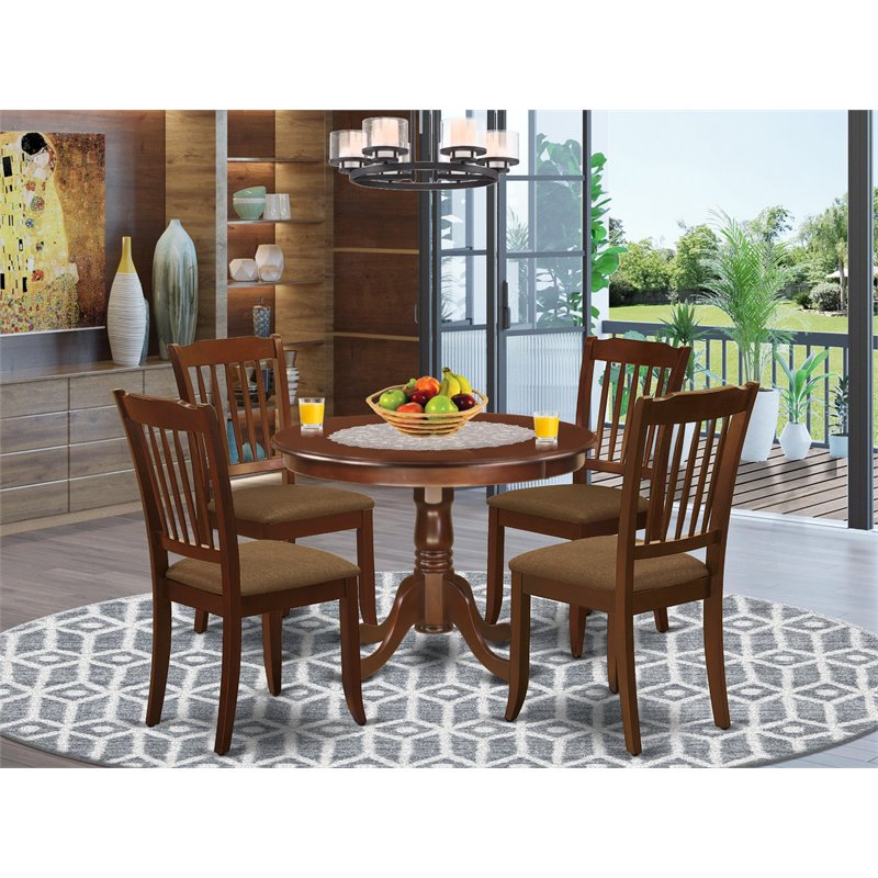 Atlin Designs 5-piece Wood Dining Room Set in Mahogany