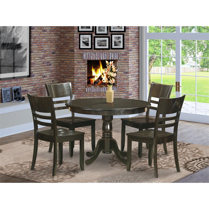 Atlin Designs 5-piece Wood Dining Room Set in Cappuccino