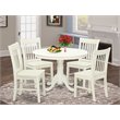 Atlin Designs 5-piece Wood Dining Set in Linen White