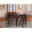 Atlin Designs 5-piece Dining Set w/ Leather Stools in Cappuccino