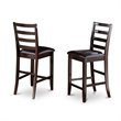 Atlin Designs 5-piece Dining Set w/ Leather Stools in Cappuccino