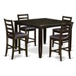 Atlin Designs 5-piece Dining Set w/ Leather Stools in Cappuccino