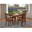 Atlin Designs 5-piece Dining Set with Slatted Chairs in Mahogany