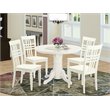 Atlin Designs 5-piece Wood Dinette Table Set in Linen White