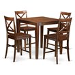 Atlin Designs 5-piece Wood Counter Height Dining Set in Mahogany