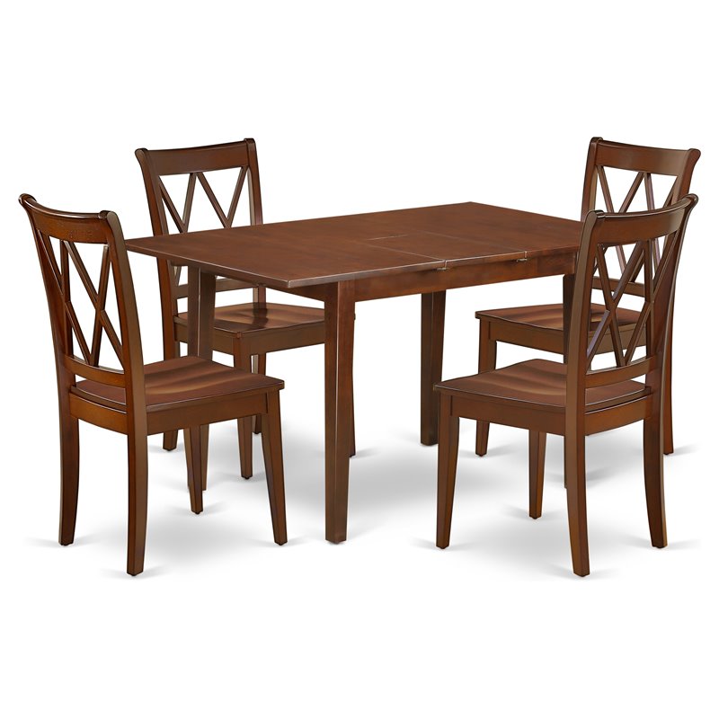 Atlin Designs 5-piece Wood Dining Set in Mahogany