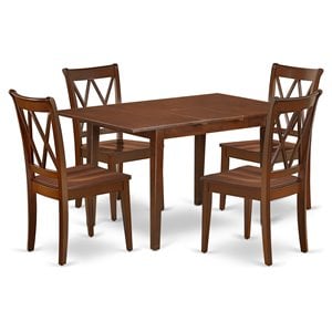 Atlin Designs 5-piece Wood Dining Set in Mahogany