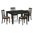 Atlin Designs 5-piece Wood Dining Table Set in Black
