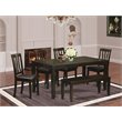 Atlin Designs 6-piece Dining Table Set with Bench in Cappuccino