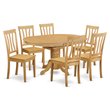 Atlin Designs Wood Oak Dining Set Oval Butterfly Leaf 7-Piece