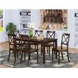 Atlin Designs Wood Cappuccino Dining Room Set Rectangular 7-Piece Unassembled