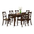 Atlin Designs Wood Cappuccino Dining Room Set Rectangular 7-Piece Unassembled