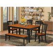 Atlin Designs 6-piece Wood Dining Set in Black/Cherry