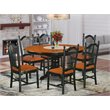 Atlin Designs 7-piece Wood Dining Set in Black/Cherry