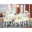 Atlin Designs 7-piece Wood Dining Room Set in Linen White