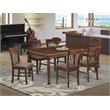 Atlin Designs 7-piece Wood Chair and Dining Table Set in Mahogany