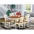 Atlin Designs 7-piece Wood Dinette Set in Buttermilk/Cherry