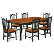 Atlin Designs 7-piece Wood Dining Room Table Set in Black/Cherry