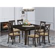 Atlin Designs 7-piece Dining Set with Linen Seat in Cappuccino