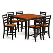 Atlin Designs 7-piece Wood Dining Set in Black/Cherry