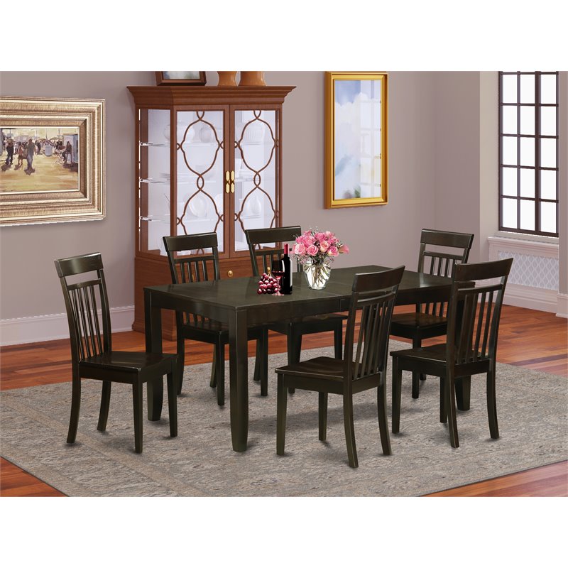 Atlin Designs 7-piece Table and Dining Chair Set in Cappuccino