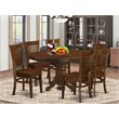 Atlin Designs Wood Espresso Dining Table Set Oval 7-Piece