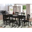 Atlin Designs 7-piece Wood Dining Room Table Set in Black