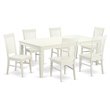 Atlin Designs 7-piece Wood Dining Set in Linen White