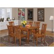 Atlin Designs 7-piece Wood Dining Set in Saddle Brown