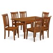 Atlin Designs 7-piece Wood Dining Set in Saddle Brown