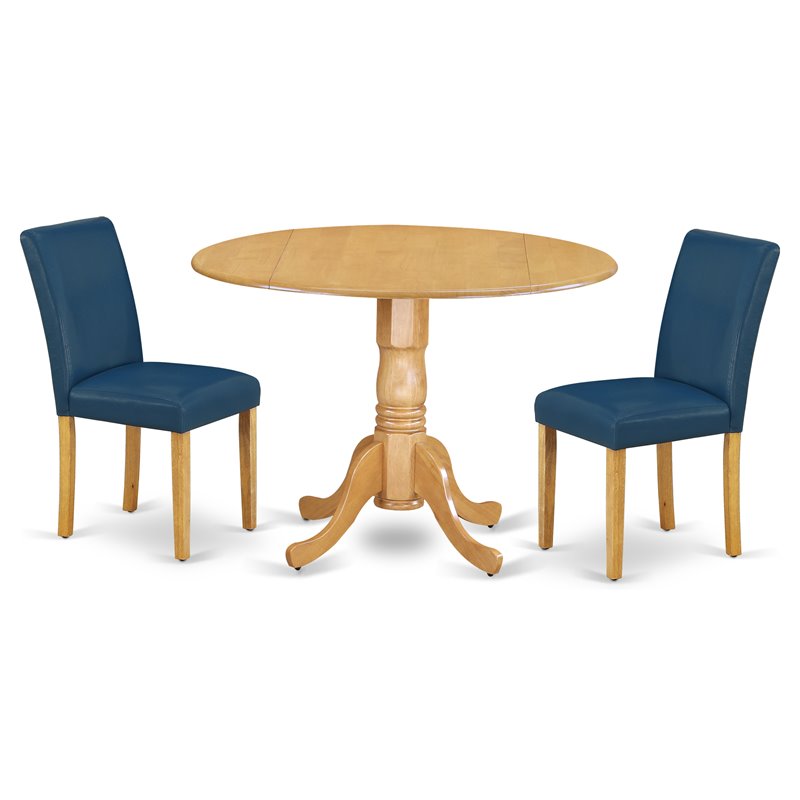 Atlin Designs 3-piece Wood Dining Set in Oak/Oasis