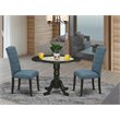 Atlin Designs 3-piece Wood Dining Set in Black/Blue