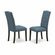 Atlin Designs 3-piece Wood Dining Set in Black/Blue