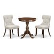 Atlin Designs Mid Century 3-piece Wood Dining Set in Mahogany