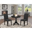 Atlin Designs 3-piece Wood Dining Set in Wire Brush Black