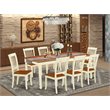 Atlin Designs 9-piece Wood Dining Set with Slatted Chairs in Cherry
