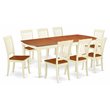 Atlin Designs 9-piece Wood Dining Set with Slatted Chairs in Cherry