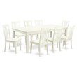 Atlin Designs 9-piece Wood Dining Table and Chairs in Linen White