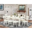 Atlin Designs 9-piece Wood Dining Room Table Set in Linen White