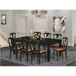 Atlin Designs 9-piece Wood Dining Table and Chairs in Black