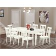 Atlin Designs 9-piece Wood Table and Dining Chair Set in Linen White