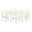 Atlin Designs 9-piece Wood Table and Dining Chair Set in Linen White