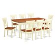 Atlin Designs 9-piece Wood Dining Set in Buttermilk/Cherry
