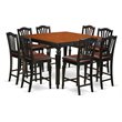 Atlin Designs 9-piece Wood Dining Table Set in Black/Cherry