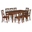 Atlin Designs 9-piece Wood Dining Table Set in Mahogany
