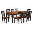 Atlin Designs 9-piece Wood Dining Table Set in Black/Cherry