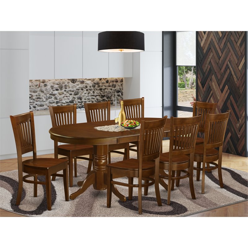 Atlin Designs 9-piece Wood Dining Room Set in Espresso
