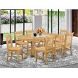 Atlin Designs Wood Oak Dining Table Oval Expandable 76
