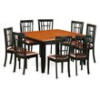 Atlin Designs 9-piece Wood Table and Dining Chairs in Black