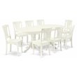 Atlin Designs 9-piece Dining Set with Wood Seat in White